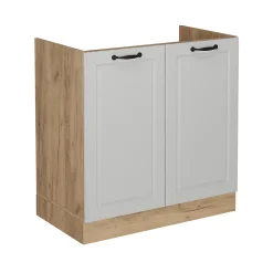 Vicco Meuble bas sous-évier Blanc campagne 80cm sans PT