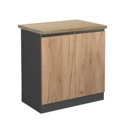 Vicco Meuble bas sous-évier Chêne de force doré 80cm , PT Chêne