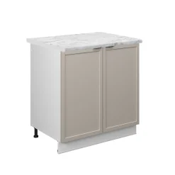 Vicco Meuble bas sous-évier GrisBeige 80cm , PT Marbre
