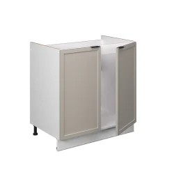 Vicco Meuble bas sous-évier GrisBeige 80cm , PT Marbre