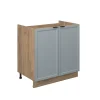 Vicco Meuble bas sous-évier Bleu clair-gris 80cm sans PT