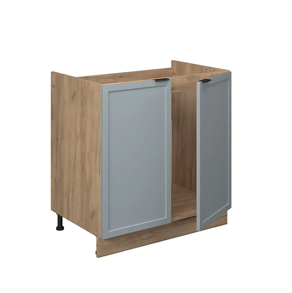 Vicco Meuble bas sous-évier Bleu clair-gris 80cm sans PT