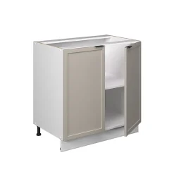 Vicco Meuble bas sous-évier GrisBeige 80cm avec étagère, PT Chêne