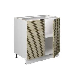 Vicco Meuble bas sous-évier Panneau en chêne 80cm avec étagère, PT Chêne