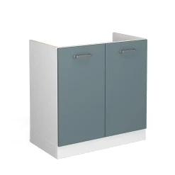 Vicco Meuble bas sous-évier Bleu-gris 80cm sans PT