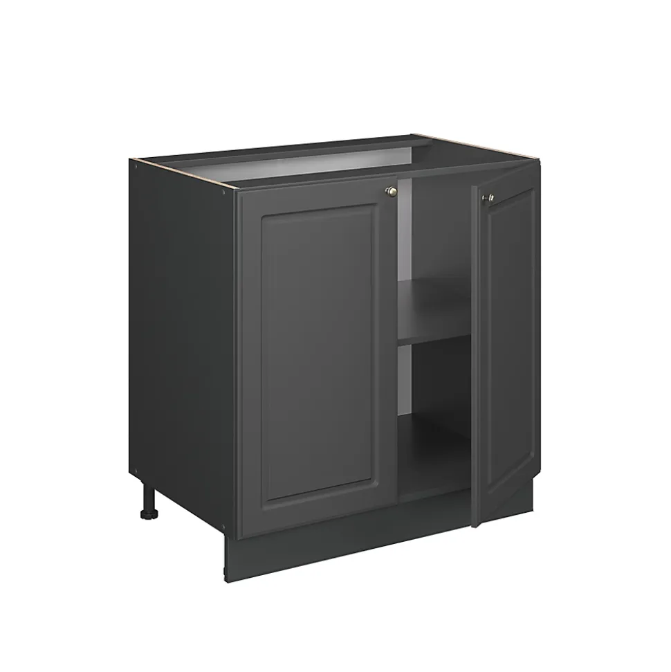 Vicco Meuble bas sous-évier Anthrazit-Gold Landhaus 80cm avec étagère, PT Chêne