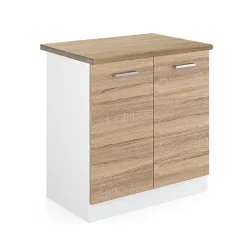 Vicco Meuble bas sous-évier Sonoma 80cm , PT Chêne