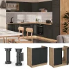 Vicco Meuble bas sous-évier Anthracite campagne 80cm PT Marbre