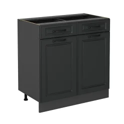 Vicco Meuble cuisine Anthracite campagne 80cm sans PT