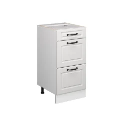 Vicco Meuble cuisine Blanc campagne 40cm avec tiroirs, sans PT