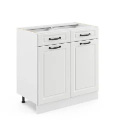 Vicco Meuble cuisine Blanc campagne 80cm sans PT