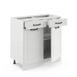 Vicco Meuble cuisine Blanc campagne 80cm sans PT