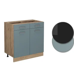 Vicco Meuble cuisine Bleu-gris 80cm sans PT