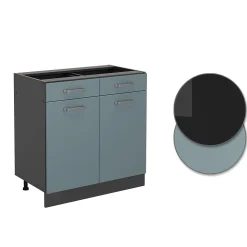 Vicco Meuble cuisine Bleu-gris 80cm sans PT