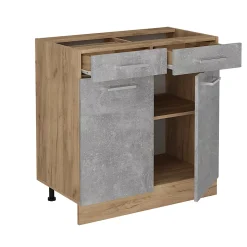 Vicco Meuble cuisine Béton 80cm , PT Anthracite