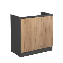 Vicco Meuble cuisine Chêne de force doré 80cm J-Shape, sans PT