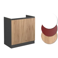 Vicco Meuble cuisine Chêne de force doré 80cm J-Shape, sans PT