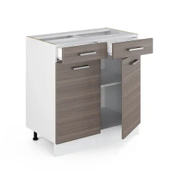 Vicco Meuble cuisine Gris noble 80cm sans PT