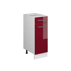 Vicco Meuble cuisine Rouge brillant 30cm sans PT