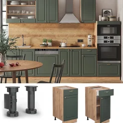 Vicco Meuble cuisine Vert Or Campagne 40cm sans PT