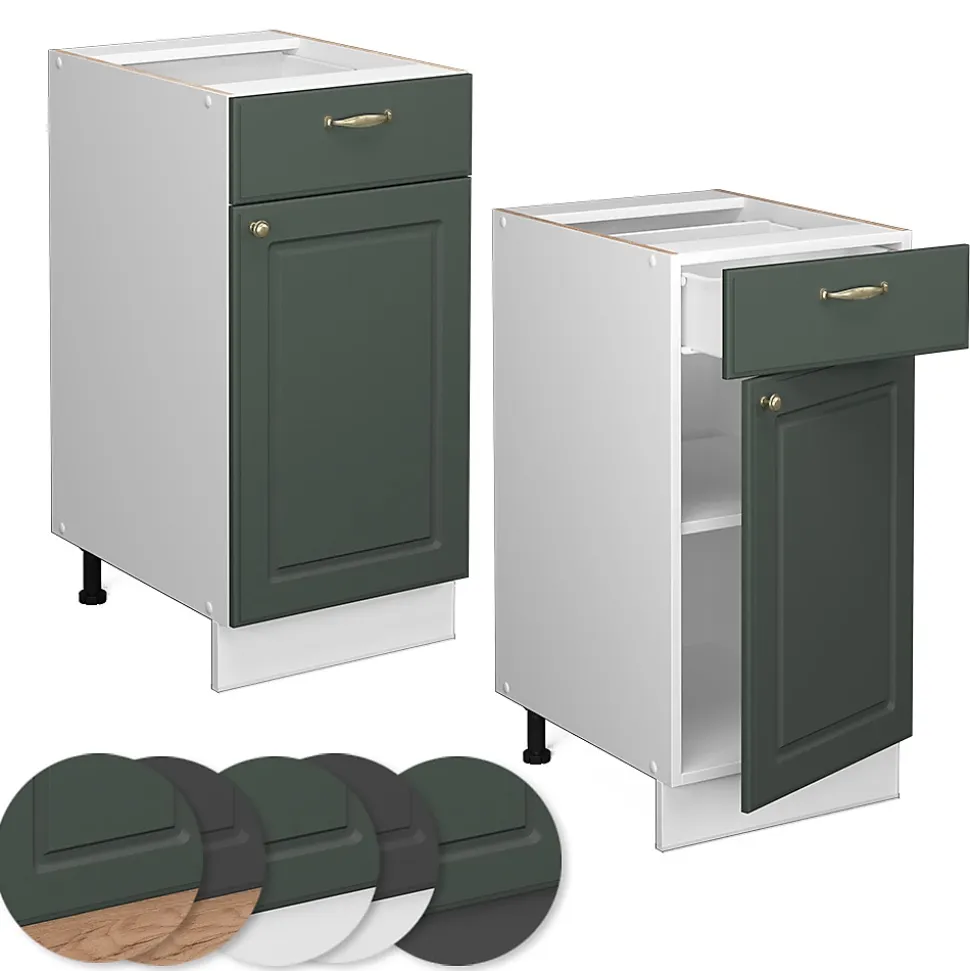 Vicco Meuble cuisine Vert Or Campagne 40cm sans PT