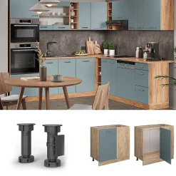 Vicco Meuble dangle Bleu-gris 86cm sans PT