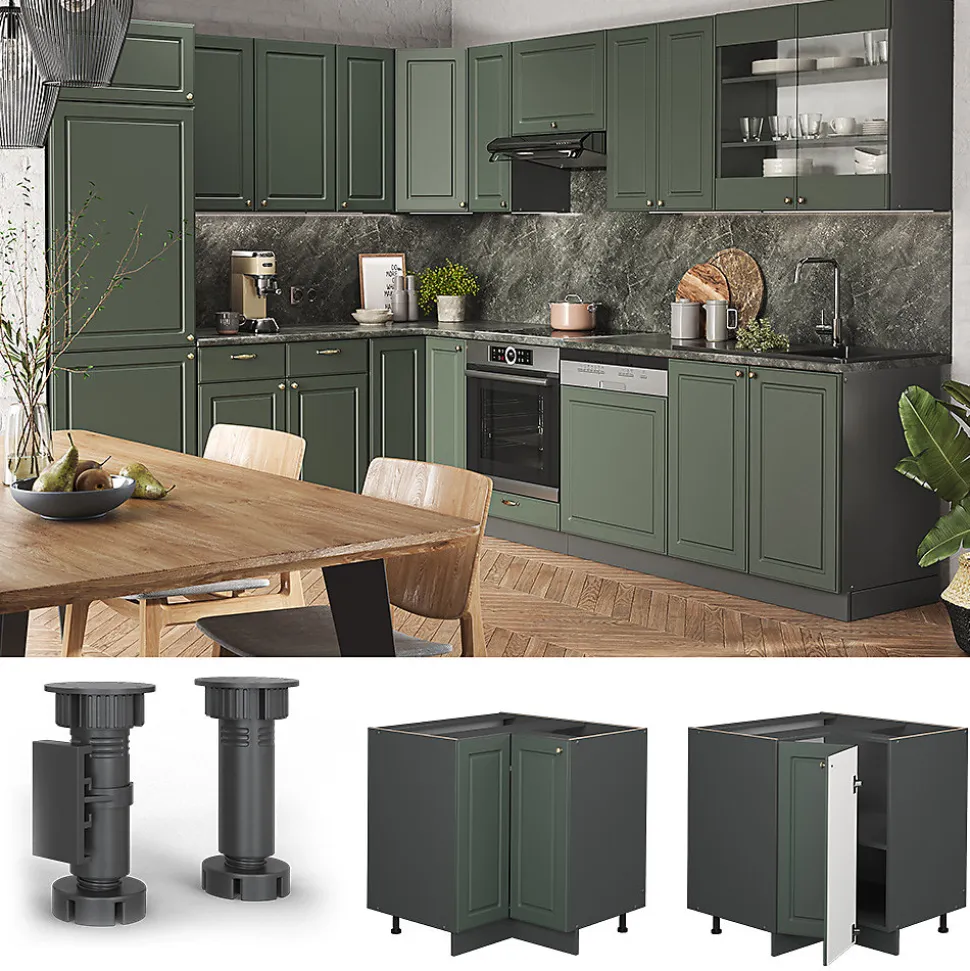 Vicco Meuble dangle Vert Or Campagne 80.5cm , PT Chêne