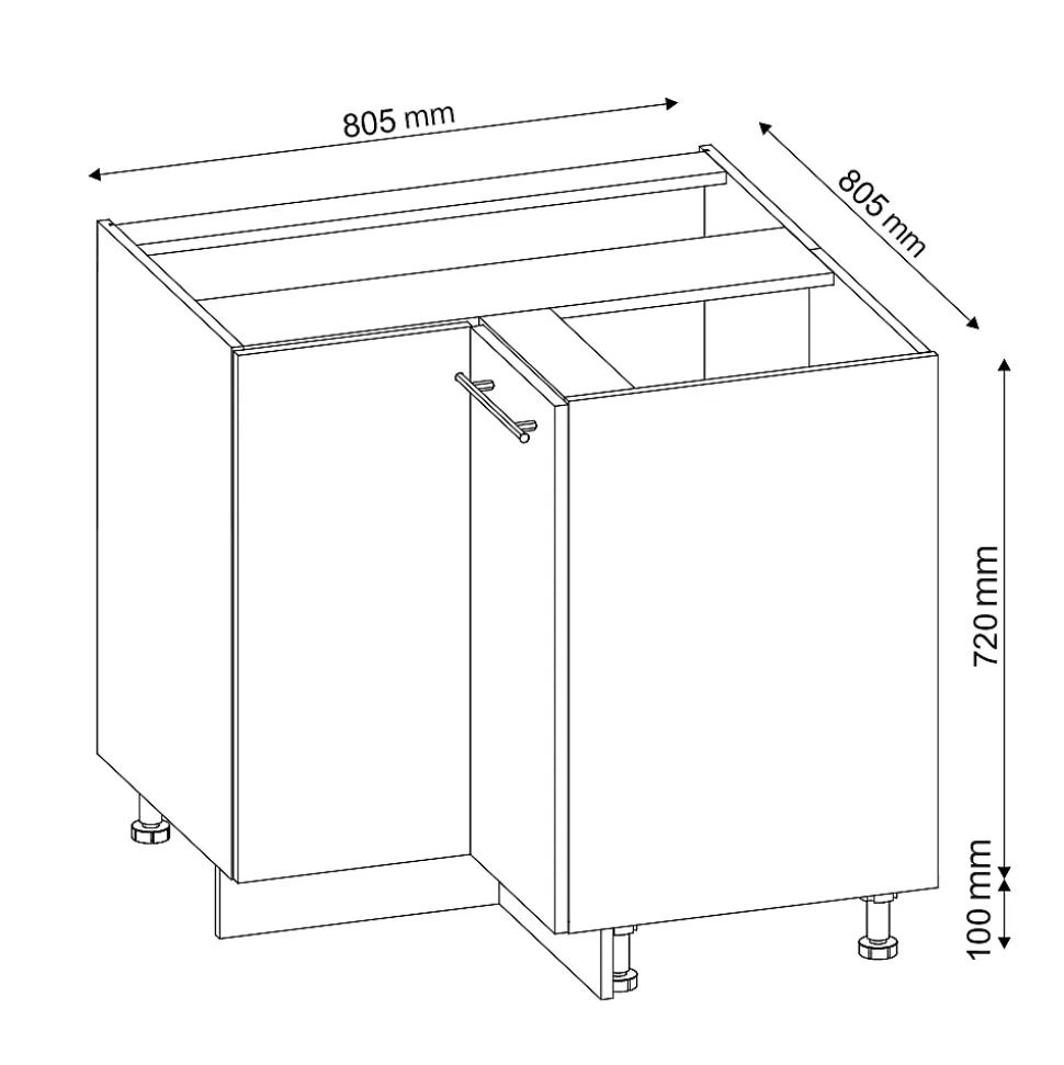 Vicco Meuble dangle Vert Or Campagne 80.5cm , PT Chêne