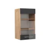 Vicco Meuble de cuisine haut vitré Anthracite Haute brillance 40cm
