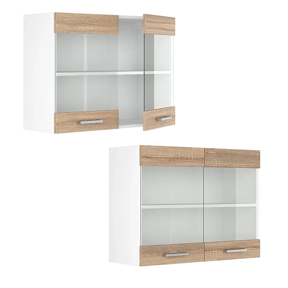Vicco Meuble de cuisine haut vitré Sonoma 80cm