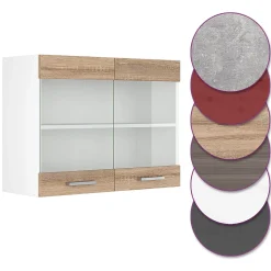 Vicco Meuble de cuisine haut vitré Sonoma 80cm