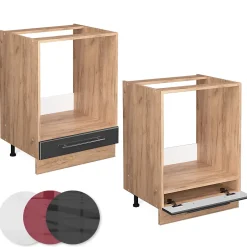 Vicco Meuble pour four Anthracite Haute brillance 60cm , PT Marbre