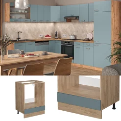 Vicco Meuble pour four Bleu-gris 60cm , PT Anthracite