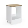 Vicco Meuble pour four Blanc Haute brillance 60cm , PT Chêne