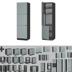 Vicco Meuble pour four Bleu clair-gris 60cm