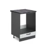 Vicco Meuble pour four Blanc campagne 60cm , PT Anthracite