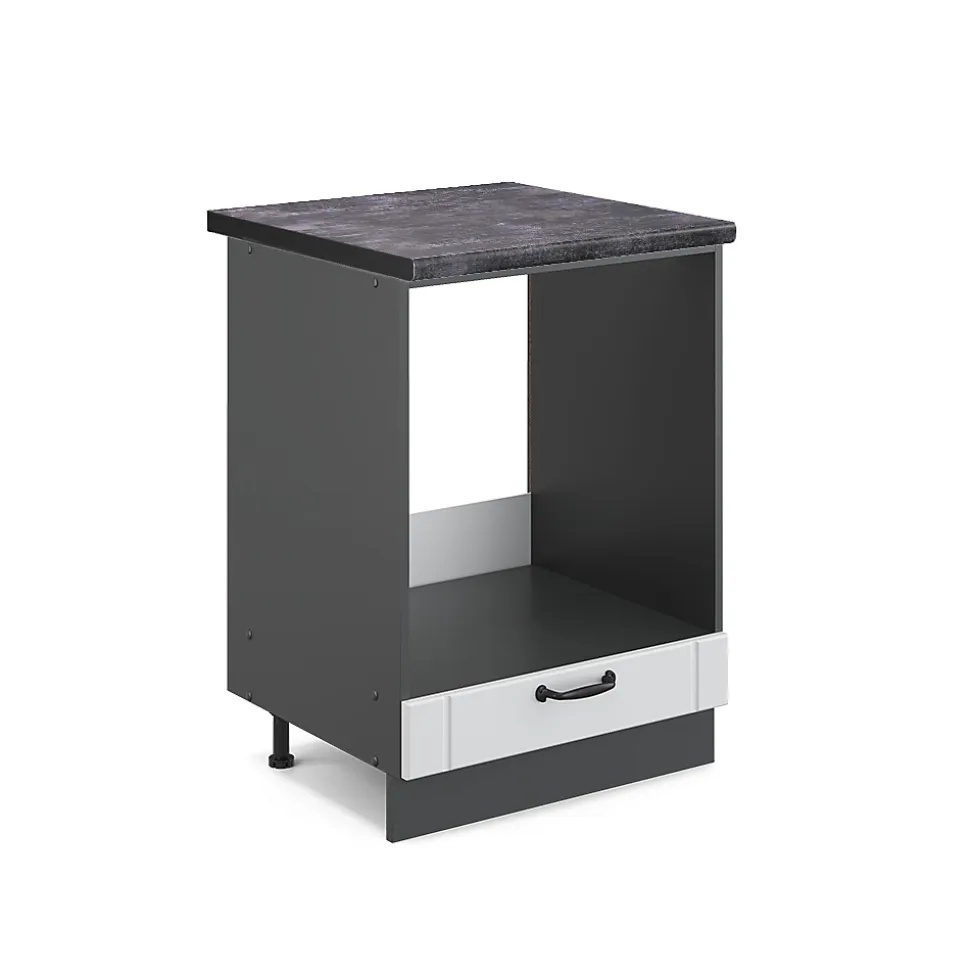 Vicco Meuble pour four Blanc campagne 60cm , PT Anthracite