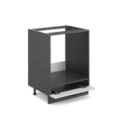 Vicco Meuble pour four Blanc campagne 60cm , PT Anthracite