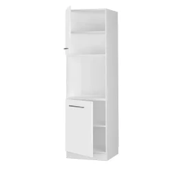 Vicco Meuble pour four Blanc Haute brillance 60cm avec étagères ouvertes