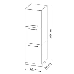 Vicco Meuble pour four Blanc campagne 60cm