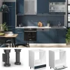 Vicco Meuble pour four Bleu foncé brillant 60cm sans PT