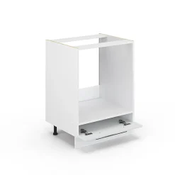 Vicco Meuble pour four Blanc Haute brillance 60cm sans PT