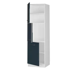 Vicco Meuble pour four Bleu foncé brillant 60cm