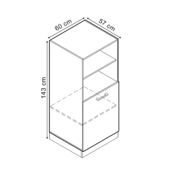 Vicco Meuble pour four Blanc campagne 60cm