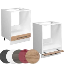 Vicco Meuble pour four Chêne de force doré 60cm sans PT