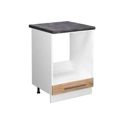 Vicco Meuble pour four Chêne de force doré 60cm , PT Anthracite