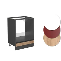 Vicco Meuble pour four Chêne de force doré 60cm PT Marbre