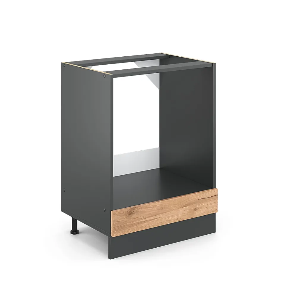 Vicco Meuble pour four Chêne de force doré 60cm , PT Chêne