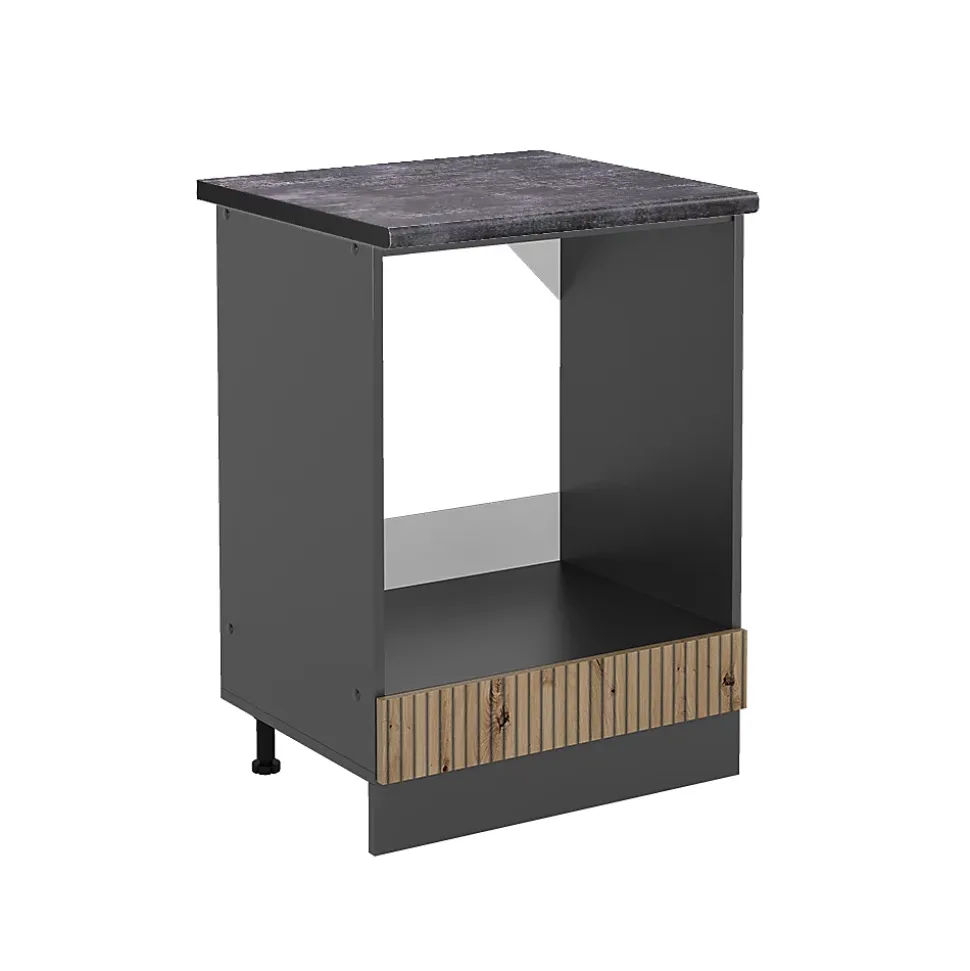 Vicco Meuble pour four Chêne Artisan 60cm , PT Anthracite