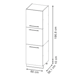 Vicco Meuble pour four Chêne de force doré 60cm